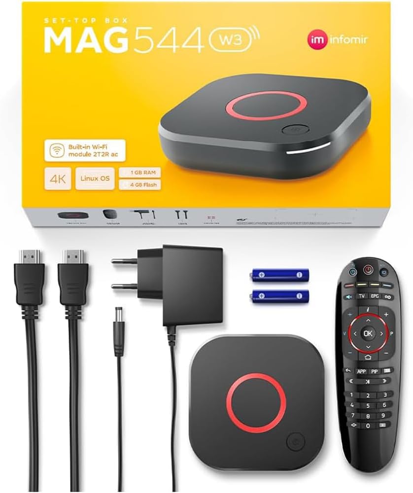 MAG 544 W3 4K Built-in Dual Band Wireless 2.4G/5G Linux TV Box